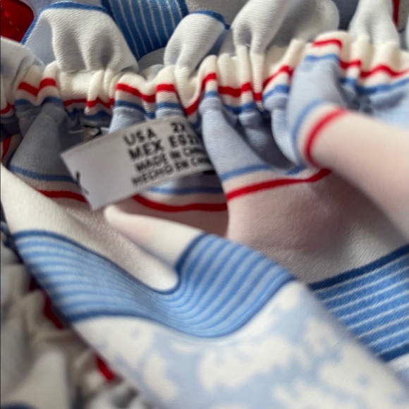 Dex Off the Shoulder Plus Printed Tied Blouse - Picture 4 of 5